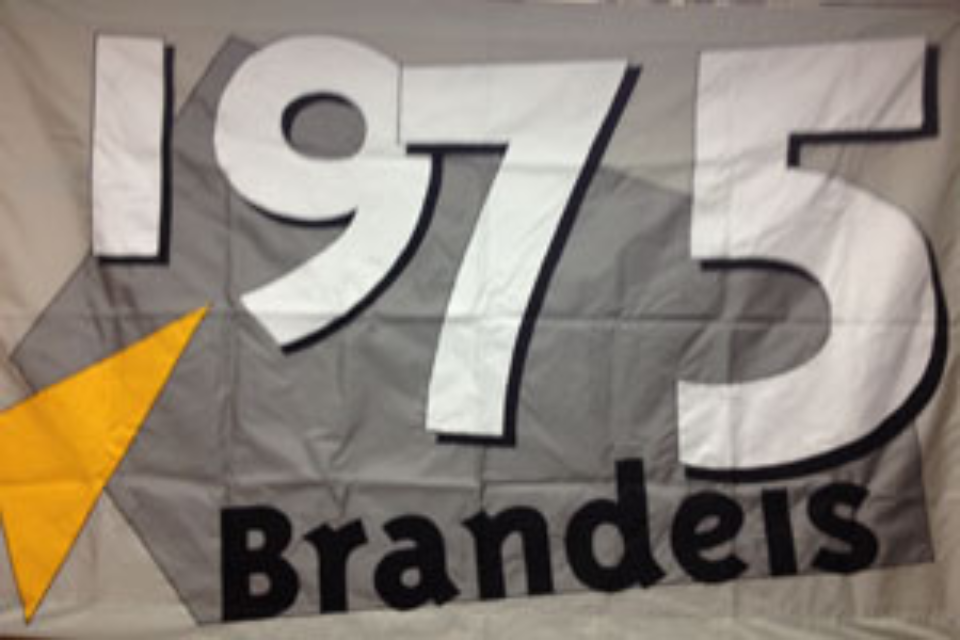 colorful flag with the year 1975