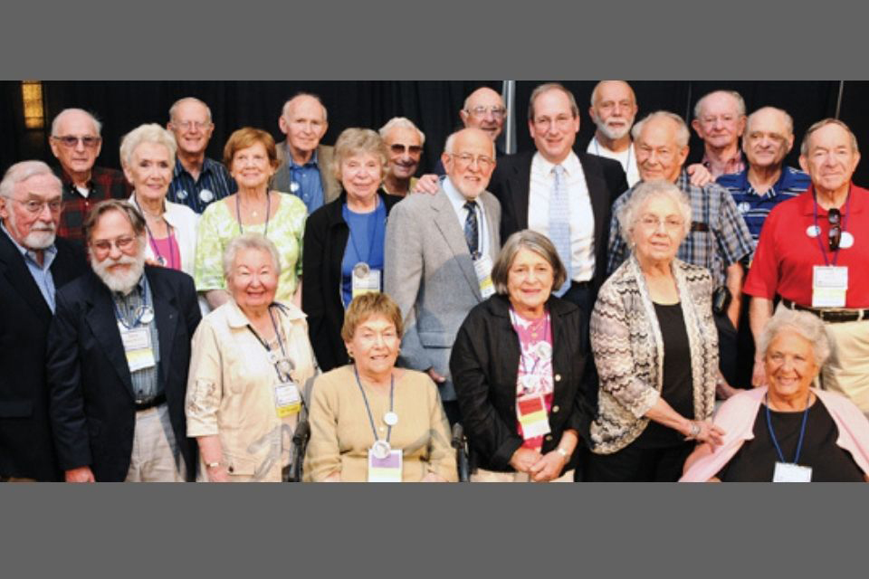 Members of the Brandeis Class of 1952 in 2012 when they were awarded the Alumni Achievement Award