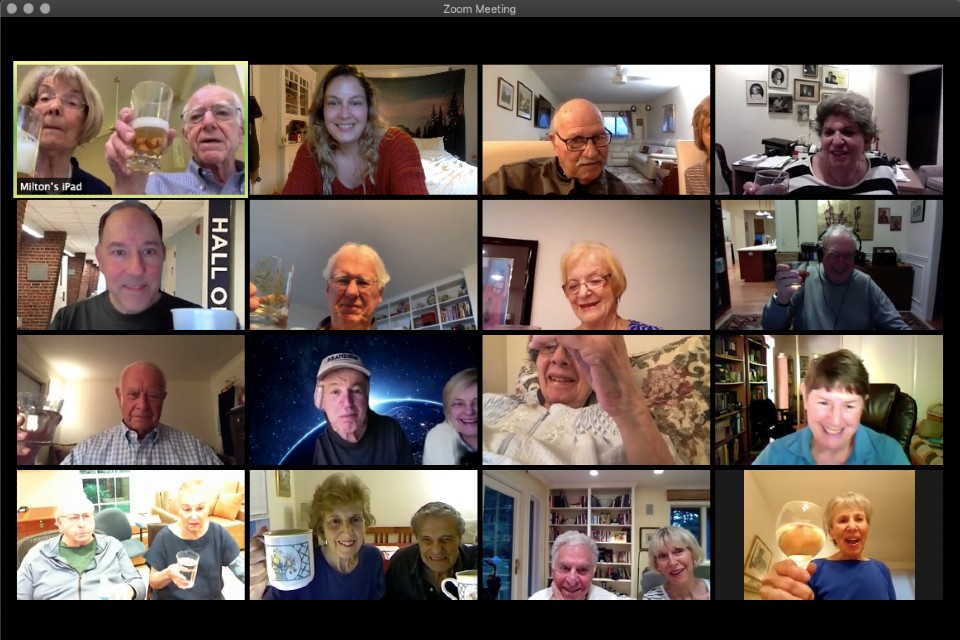 Screenshot of a Zoom reunion with the Class of 1960