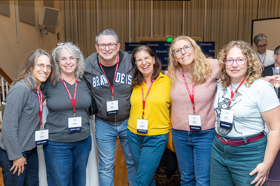 group photo of alumni at a reunion event