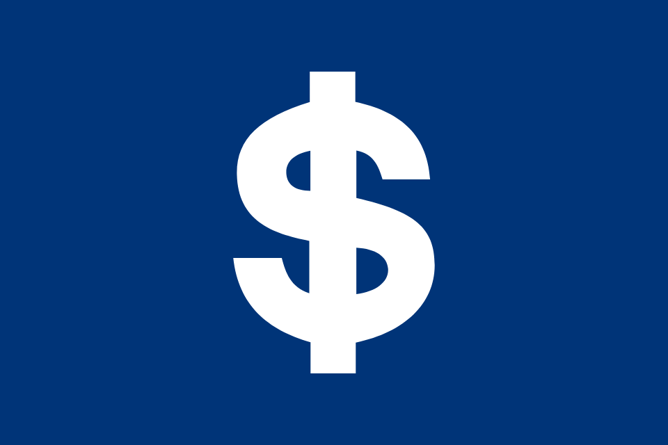 blue background with money icon