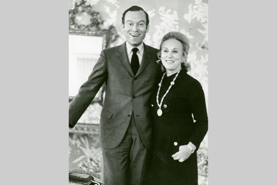 Leonard and Estee Lauder, smiling in 1969