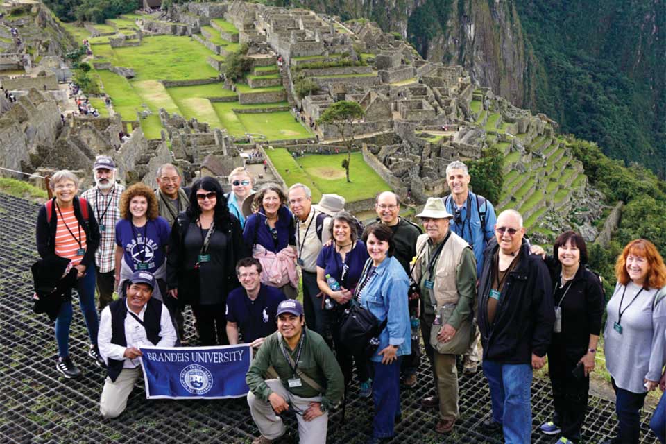 Brandeis Travelers group at Machu Pichu