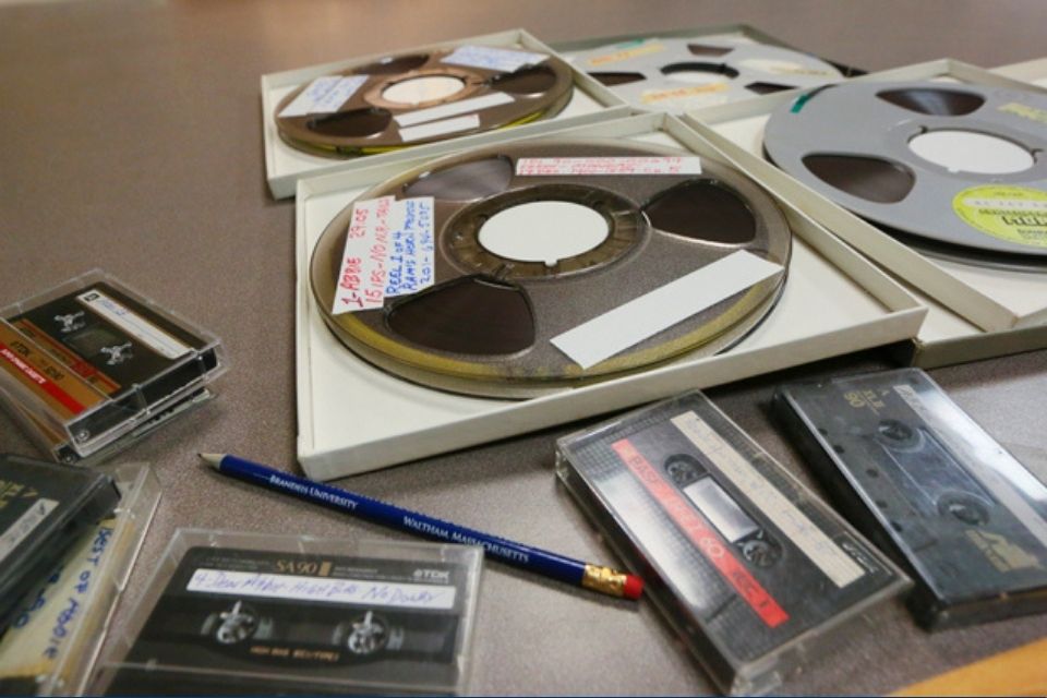 Old audio recordings on a variety of tapes