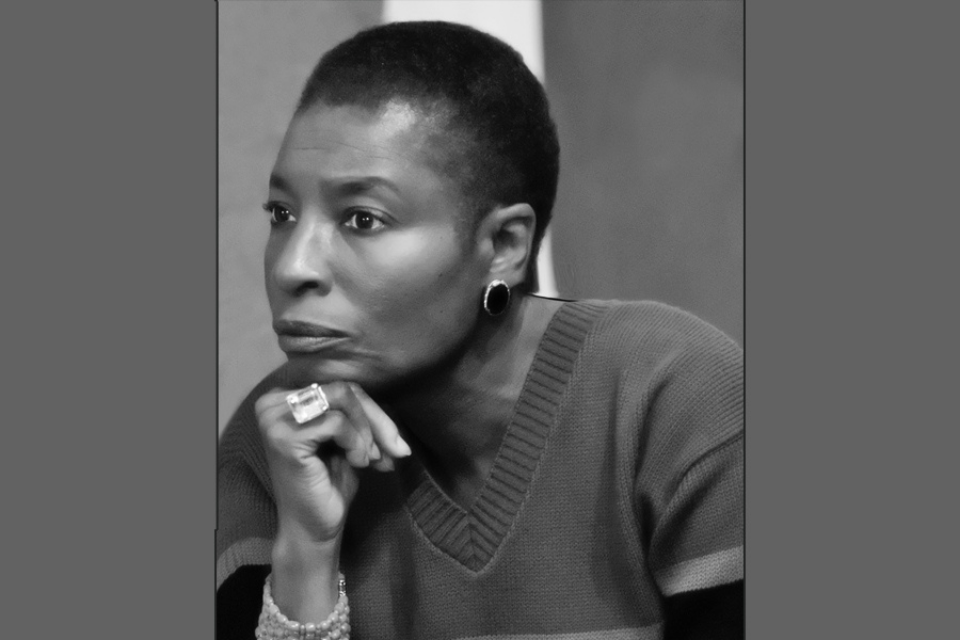 Hortense J. Spillers, a black and white portrait