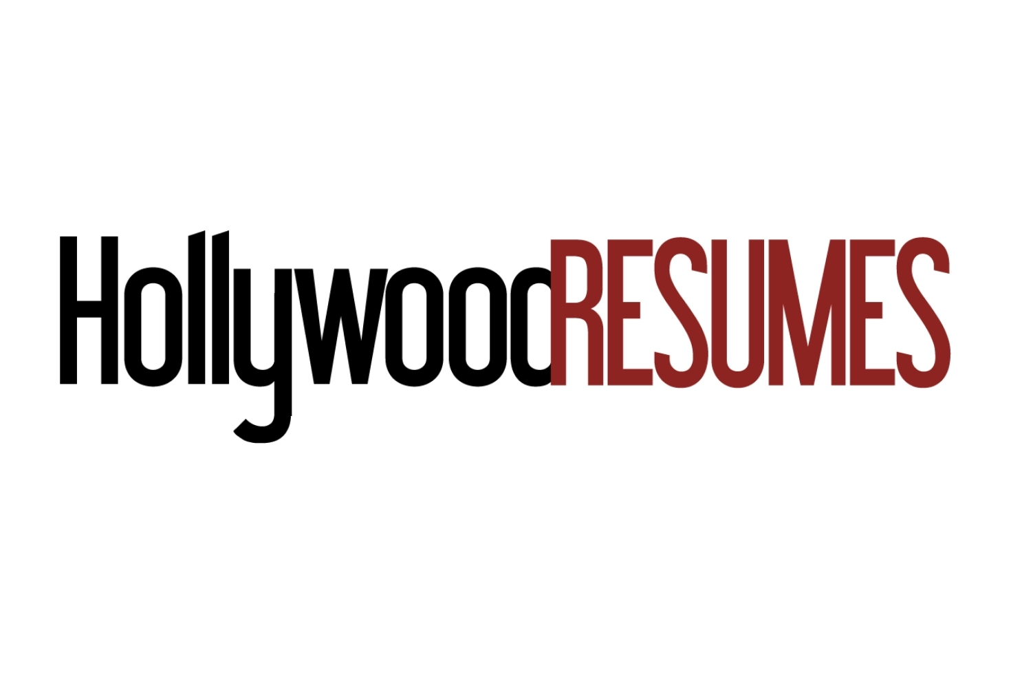 Text "Hollywood Resumes" in red and black