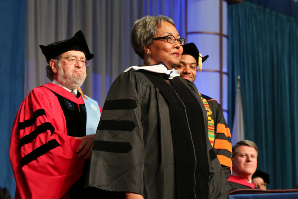 Julieanna Richardson '76, H'16 at a commencement ceremony