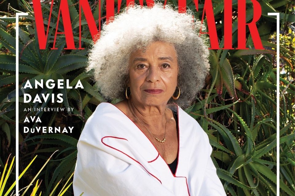 Semptember cover of Vanity Fair with an image of Angela Davis