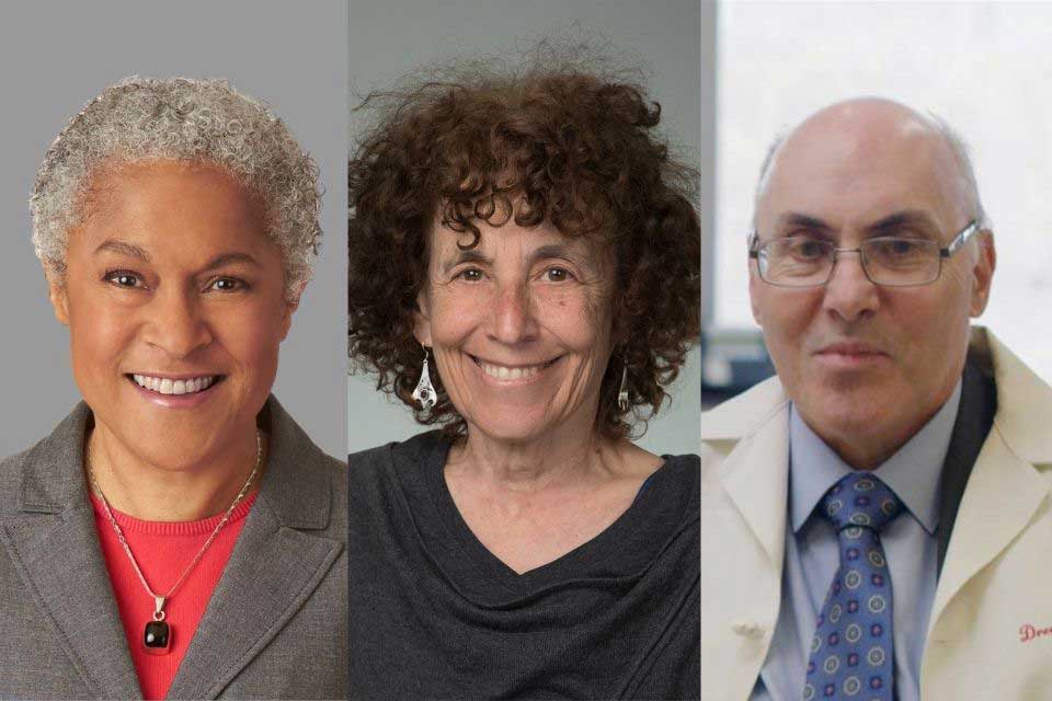 Alumni Achievement Award winners Patricia Hill Collins, Susan Reich Weiss, and Drew Weissman