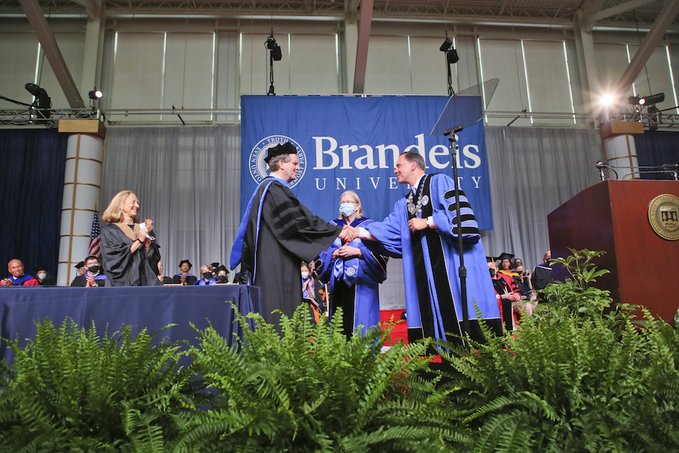 American Jewish Committee CEO David Harris, P’05, received an Honorary Doctor of Humane Letters from President Ron Liebowitz. 