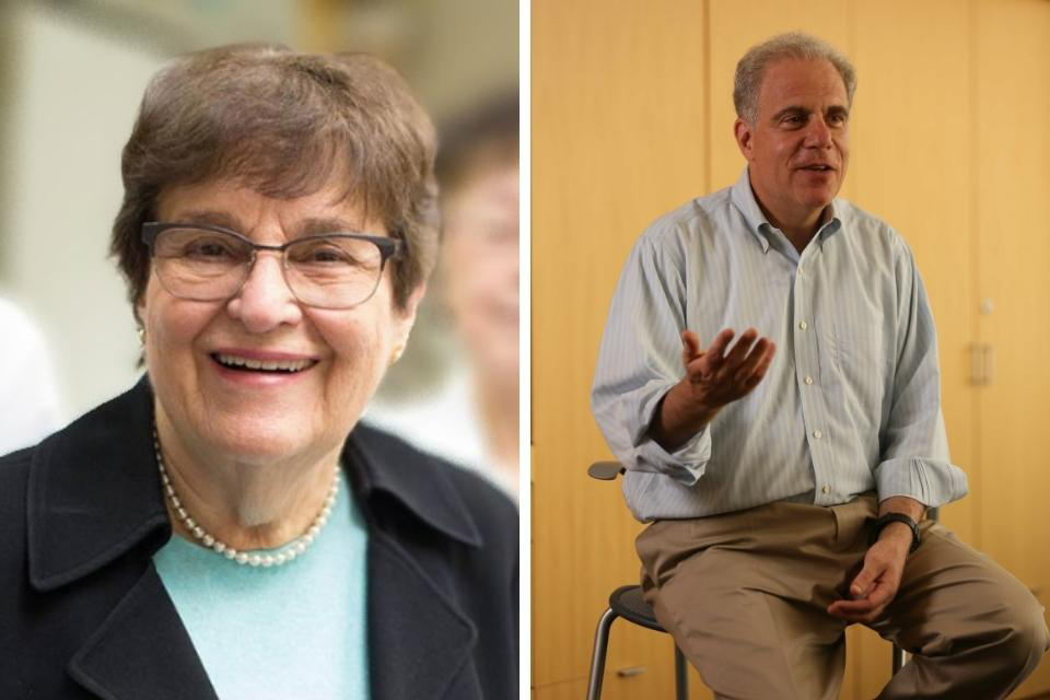 Side by side photos of Susan Band Horwitz and Michael Horowitz