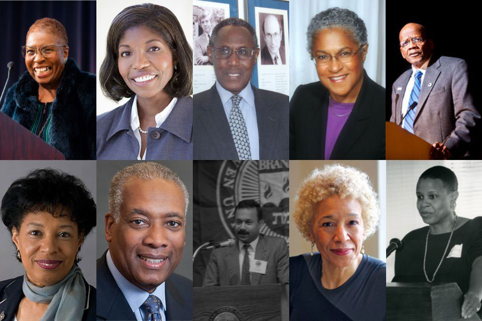 Collage of 8 Black Alumni Achievement Award Recipients