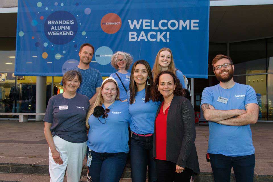  Institutional Advancement team members smiling at Alumni Weekend