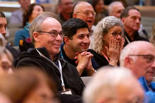 Enthused crowd during Alumni College speaker programs