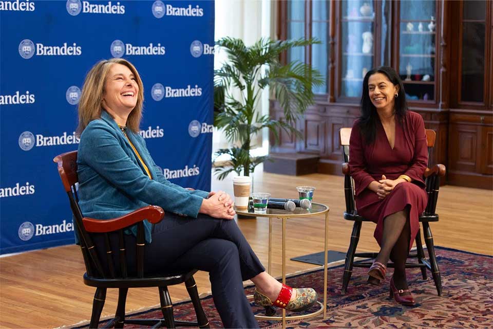Tiziana Dearing and Professor Harleen Singh at their Alumni College talk