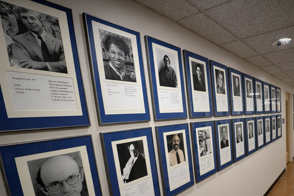 Hallway of award winners past