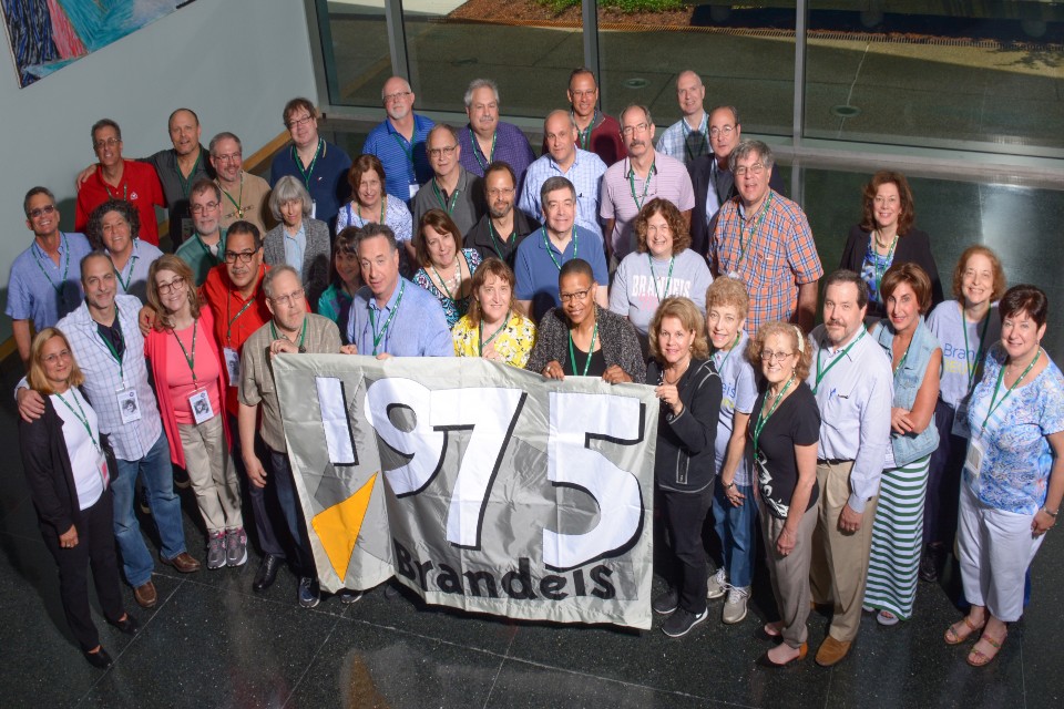 The Class of 1975 gathers at their recent reunion in the Shapiro Campus Center.