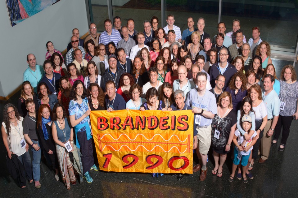 The Class of 1990 gathers for their 25th Reunion in the Shapiro Campus Center.