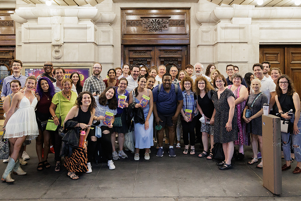 Group of alumni who attended the showing of “A Strange Loop”, featuring John-Andrew Morrison ’95.