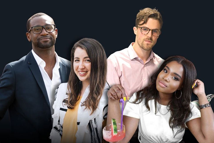 Photos of 8 Alumni influencers and changemakers with BOLD 9 logo in center