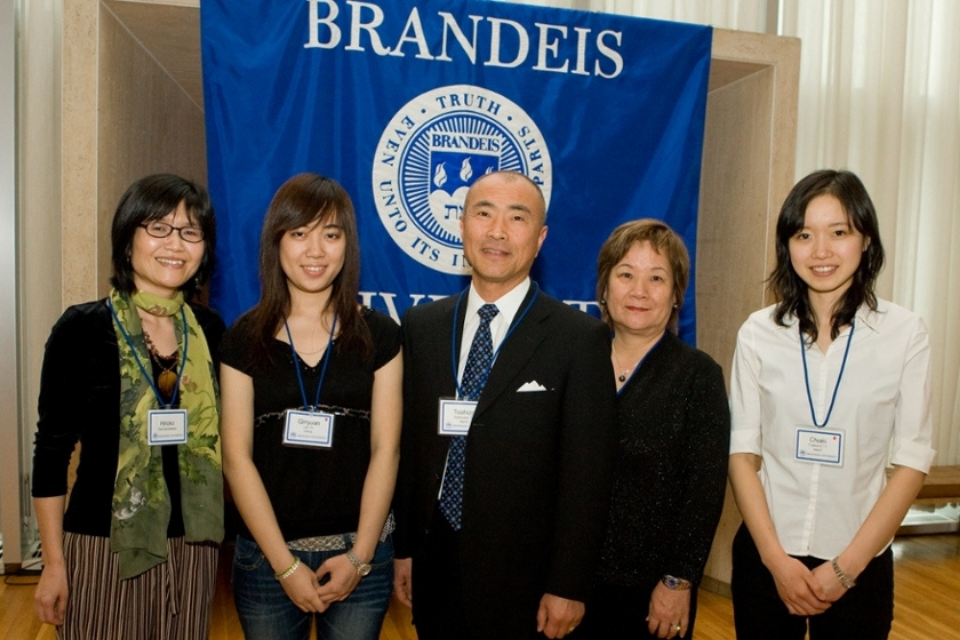 Tom and Hidemi Watanabe, with Wien Scholar students