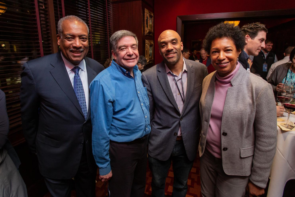 Curtis Tearte, Fred Kessler, Professor Chad Williams and Barbara Dortch-Okara